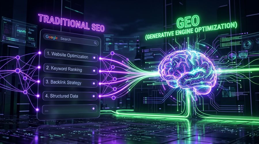 GEO vs SEO Generatív Keresőoptimalizálás